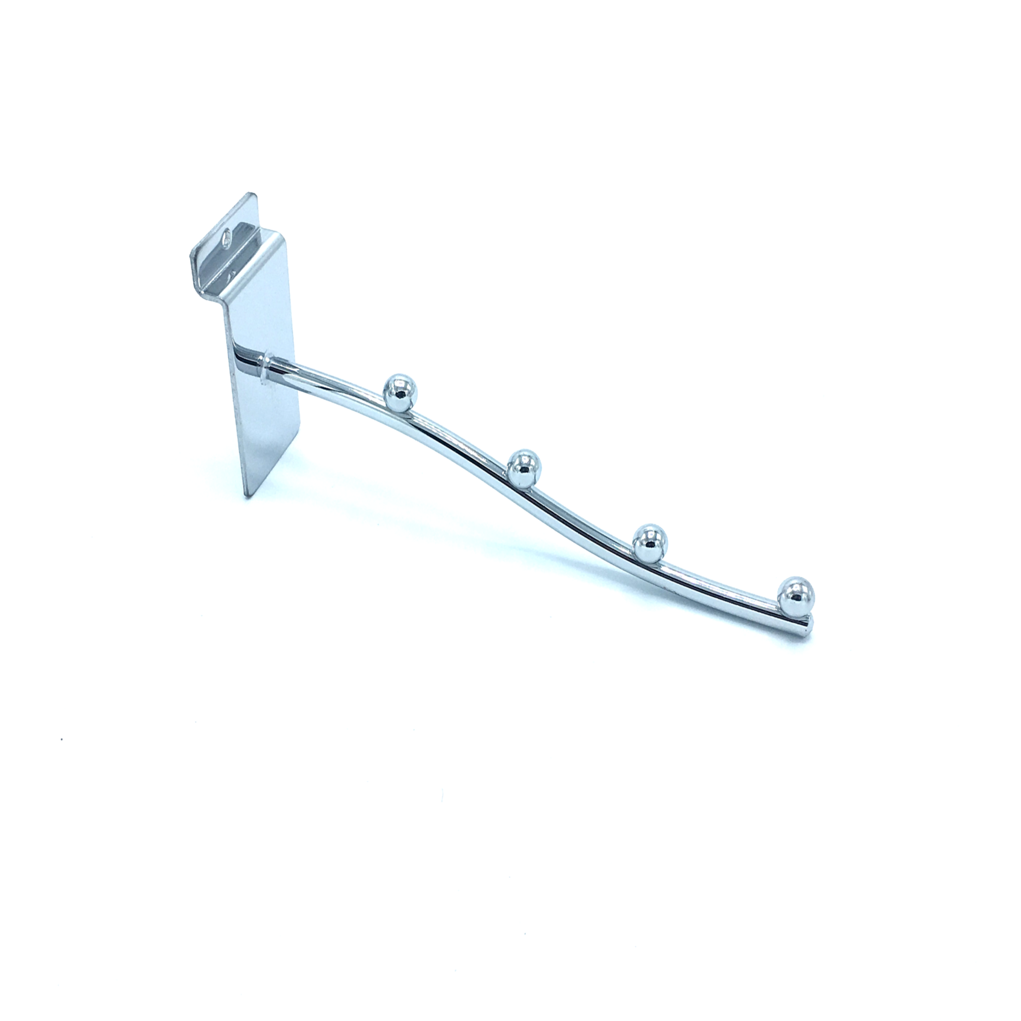 Slatwall 4 ball waterfall clothing arm