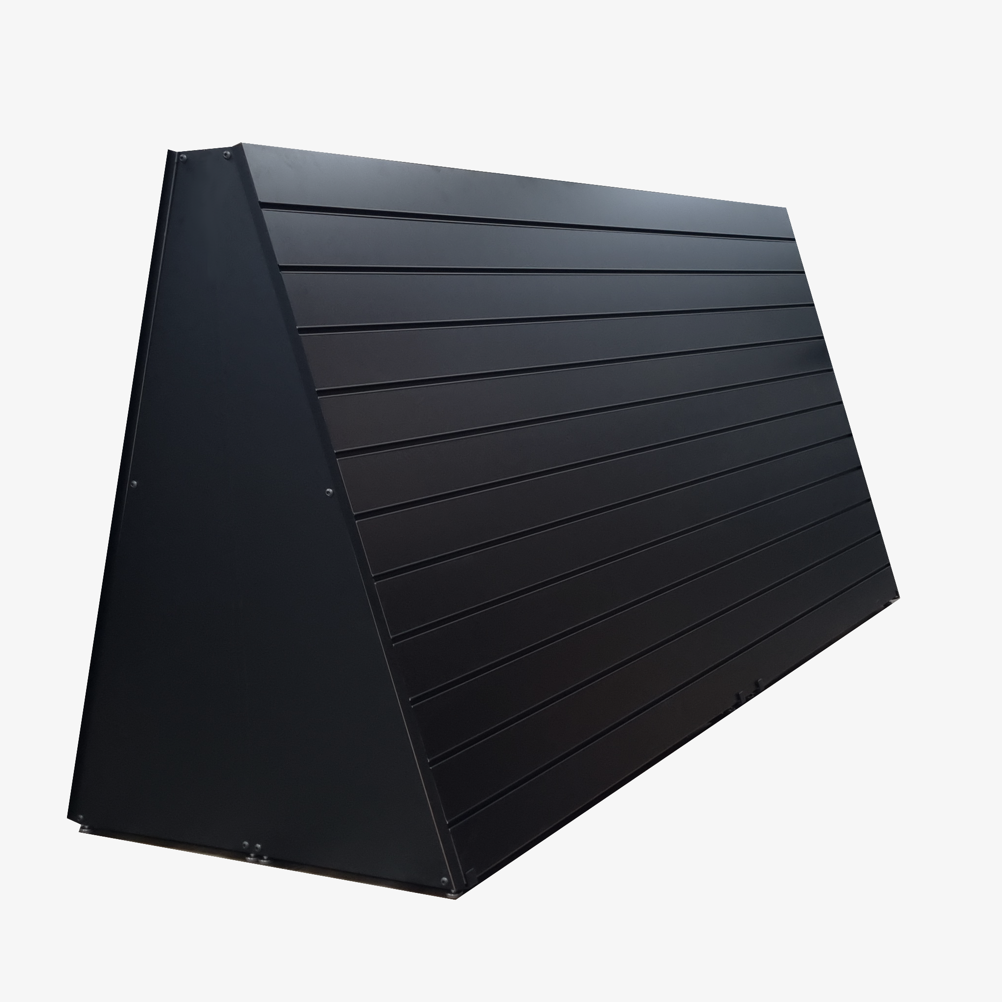 Freestanding Double Sided Slatwall A Frame Gondola, Black With Black Inserts