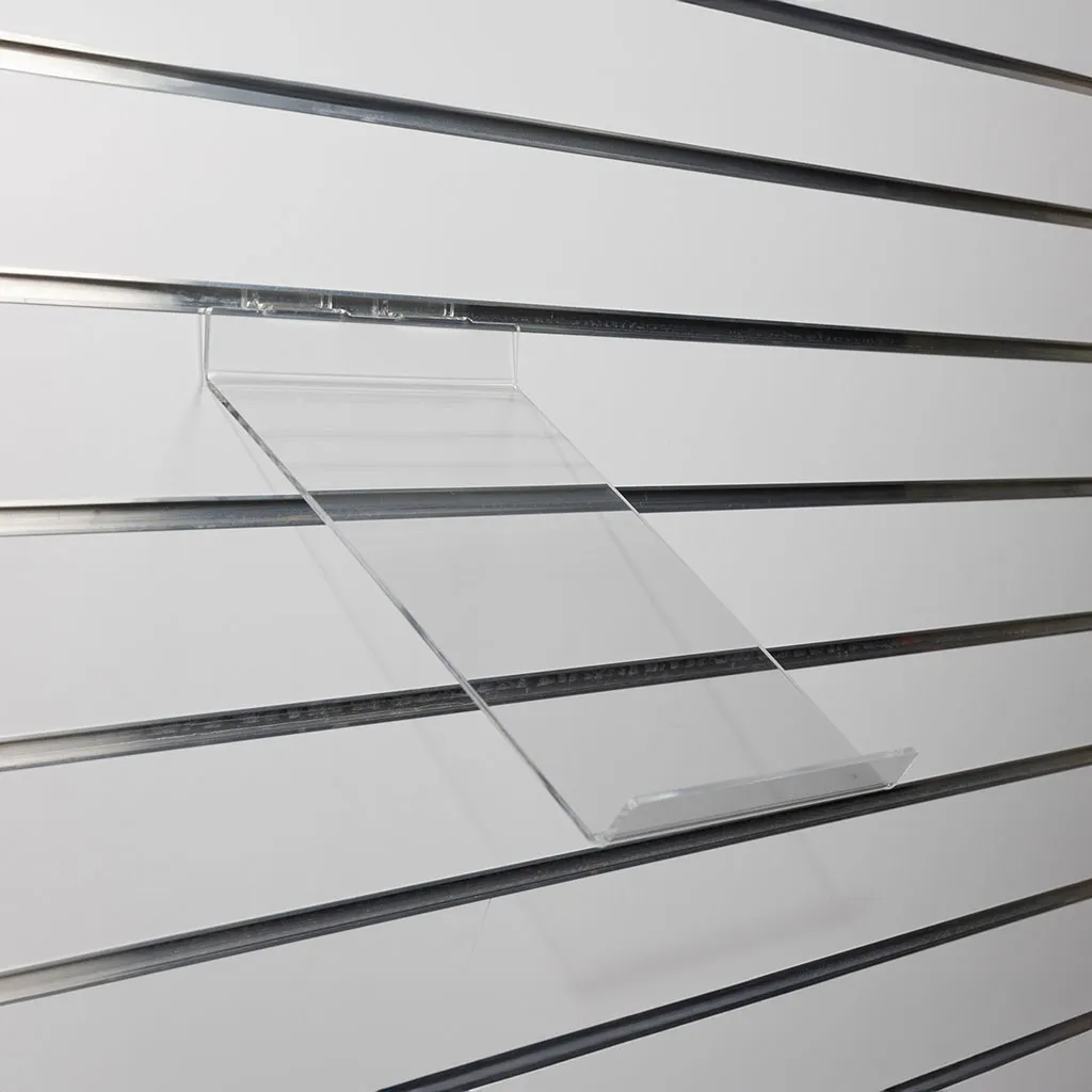 Slatwall Acrylic Shelf A4 Angled