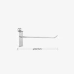 200mm Standard Chrome Slatwall Hook