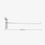 300mm Standard Chrome Slatwall Hook