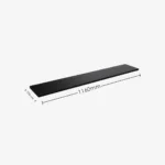 Black MDF Shelf with Acrylic Stopper 1160x200x18mm