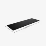 Black MDF Shelf with Acrylic Stopper 1200x300x18mm