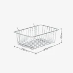 Chrome Slatwall – Pegboard Basket 300 X 200 X 100mm