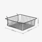 Black Slatwall – Pegboard Basket 300 X 300 X 100mm