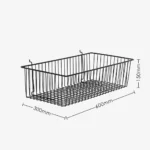 Black Slatwall – Pegboard Basket 600 x 300 x 150mm
