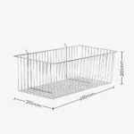 Chrome Slatwall – Pegboard Basket 600 x 300 x 200mm