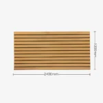 Beach Matte Landscape Horizontal Slatwall with Black Aluminium Inserts