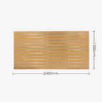 Beach Matte Landscape Horizontal Slatwall with Silver Inserts