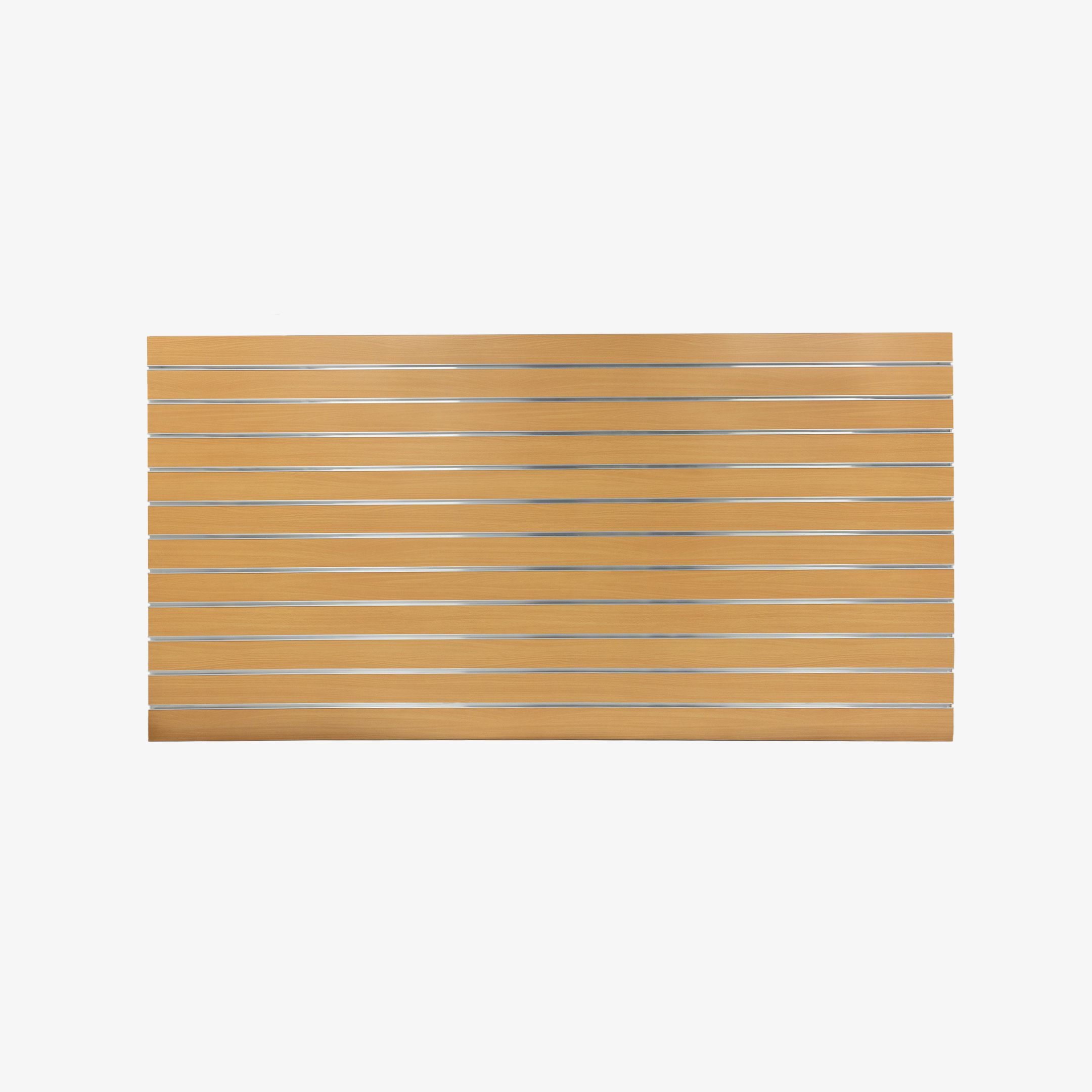 Beach Matte Landscape Horizontal Slatwall with Silver Inserts