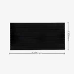Black Matte Landscape Horizontal Slatwall With Black Aluminium Inserts