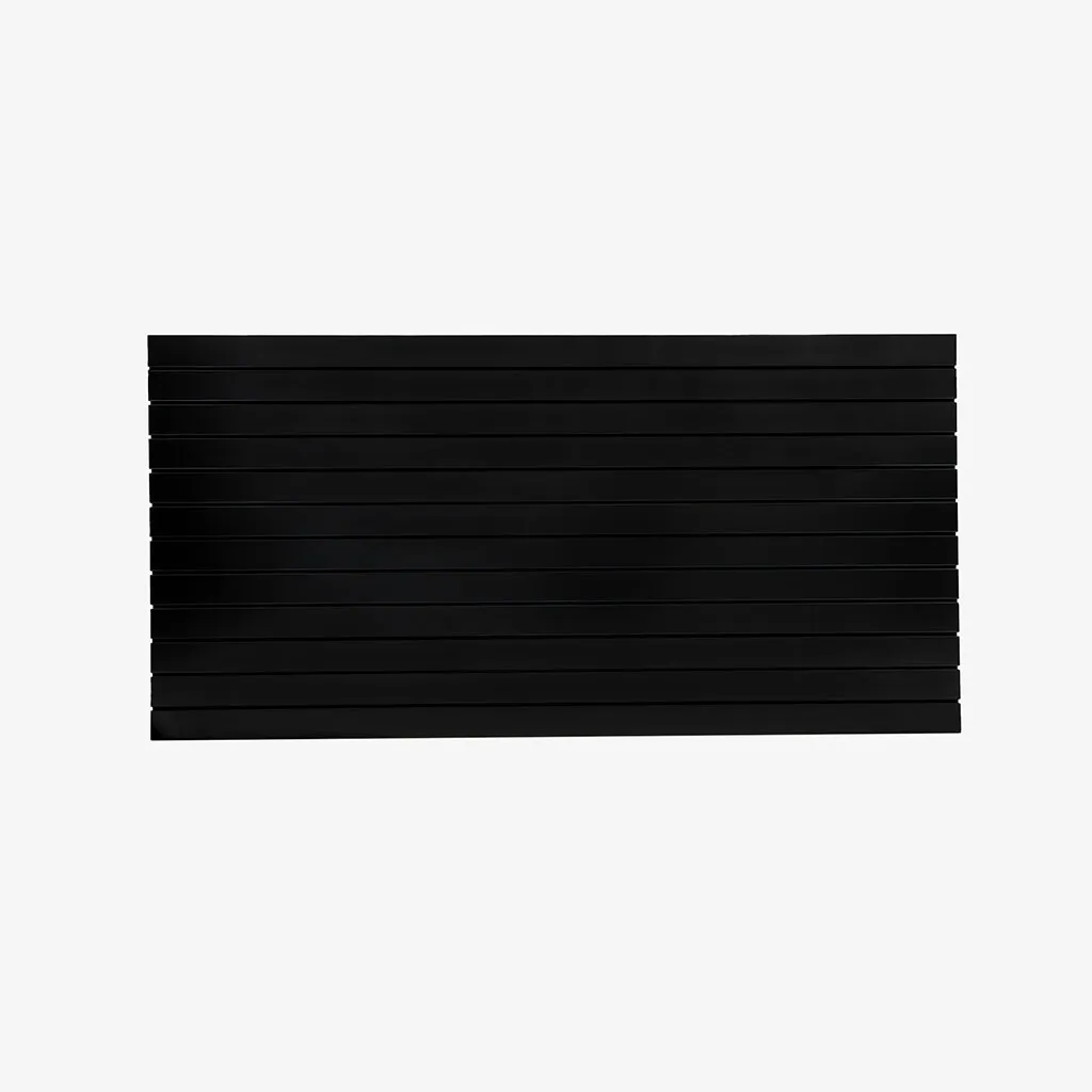 Black Matte Landscape Horizontal Slatwall With Black Aluminium Inserts