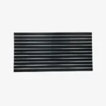 Black Matte Landscape Horizontal Slatwall with Silver Aluminium Inserts