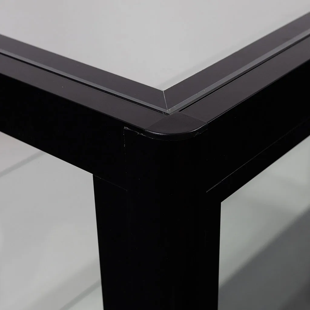 Black Glass Display Showcase Cabinet 600mm