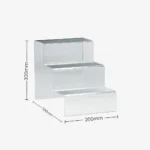 Acrylic shelf 3 tier riser counter display 300mm