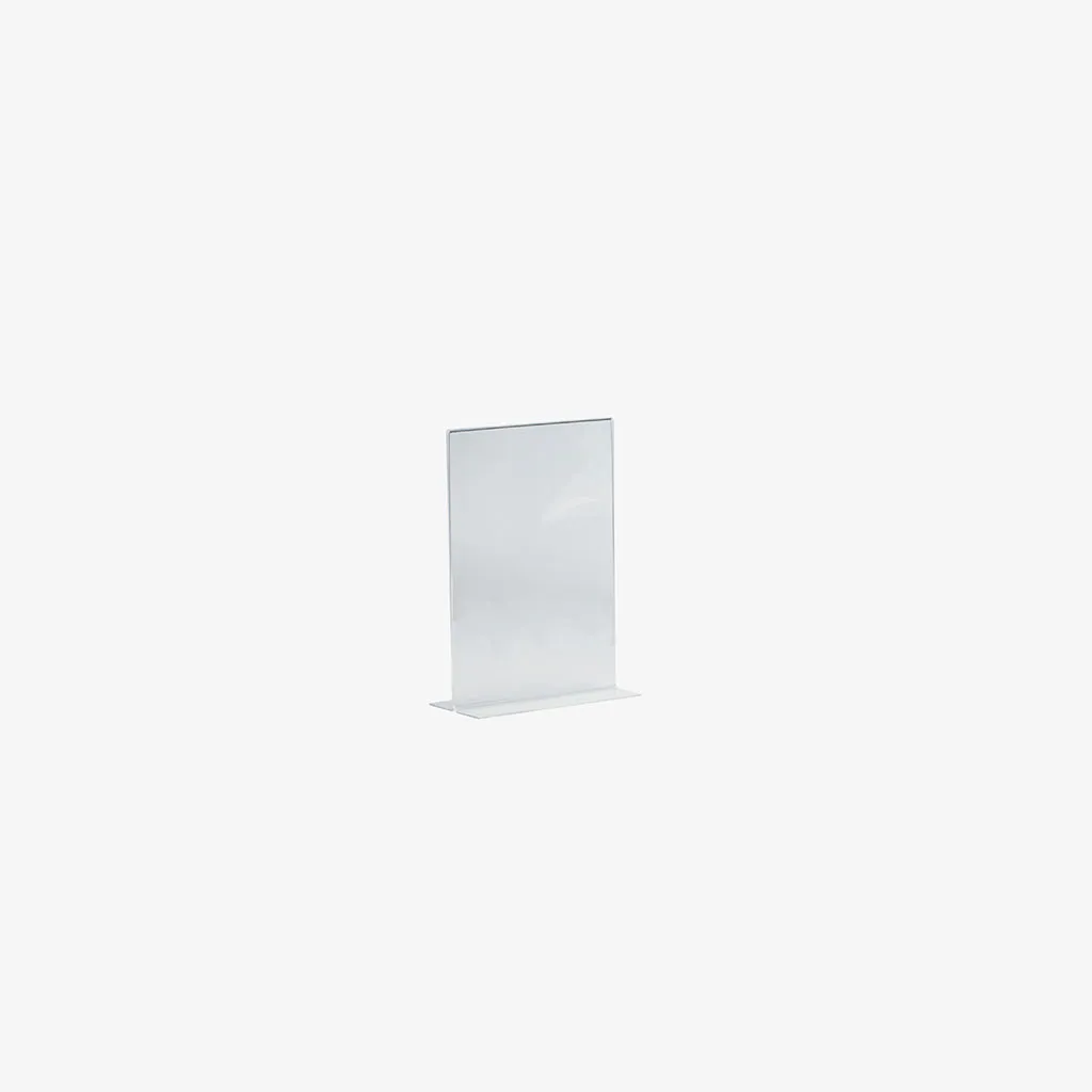 A6 Vertical Acrylic Sign Holder Double Sided Display