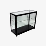 Black Glass Display Retail Counter 1200mm