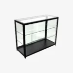 Black Glass Display Retail Counter 1200mm