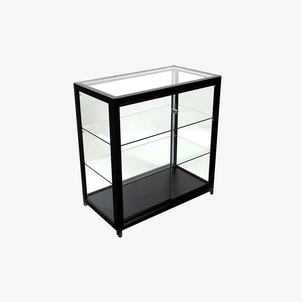 Black Glass Display Retail Counter 900mm