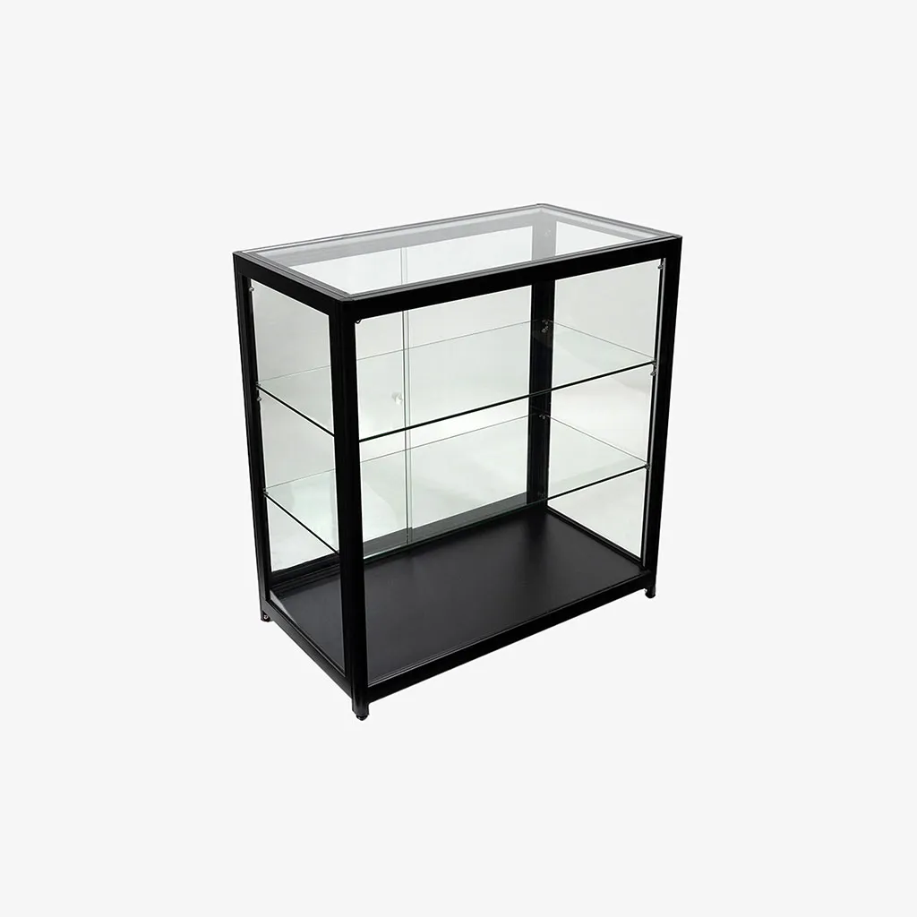 Black Glass Display Retail Counter 900mm