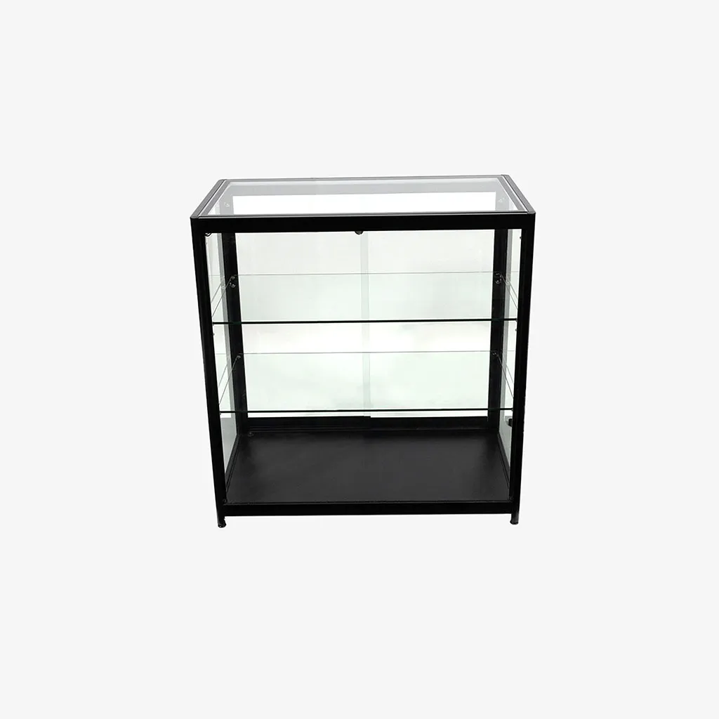 Black Glass Display Retail Counter 900mm