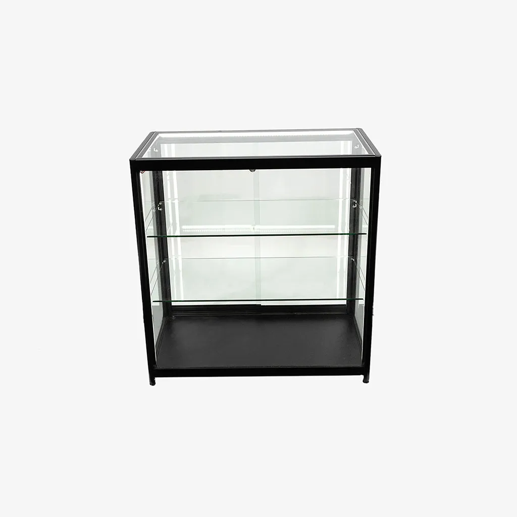 Black Glass Display Retail Counter 900mm