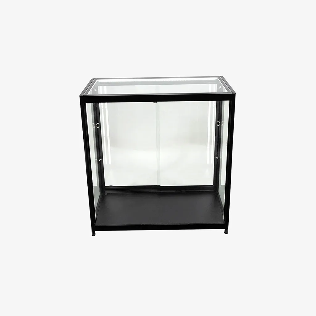 Black Glass Display Retail Counter 900mm