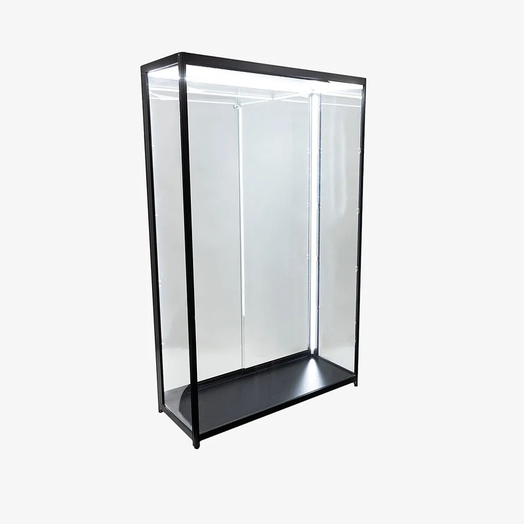 Black Glass Display Showcase Cabinet 1200mm