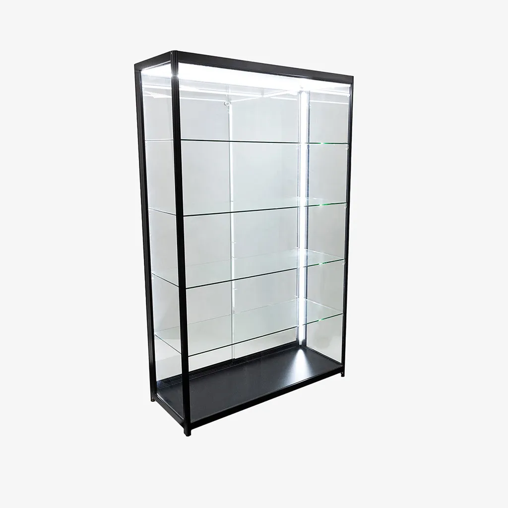 Black Glass Display Showcase Cabinet 1200mm
