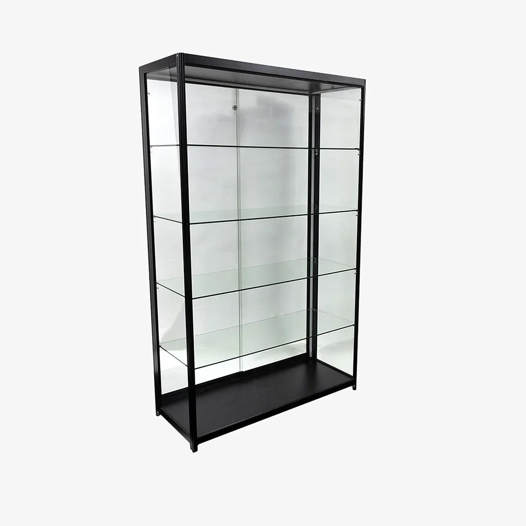 Black Glass Display Showcase Cabinet 1200mm