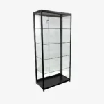 Black Glass Display Showcase Cabinet 900mm