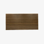 Dark Walnut Matte Landscape Horizontal Slatwall with Black Aluminium Inserts