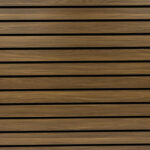 Dark Walnut Matte Landscape Horizontal Slatwall with Black Aluminium Inserts