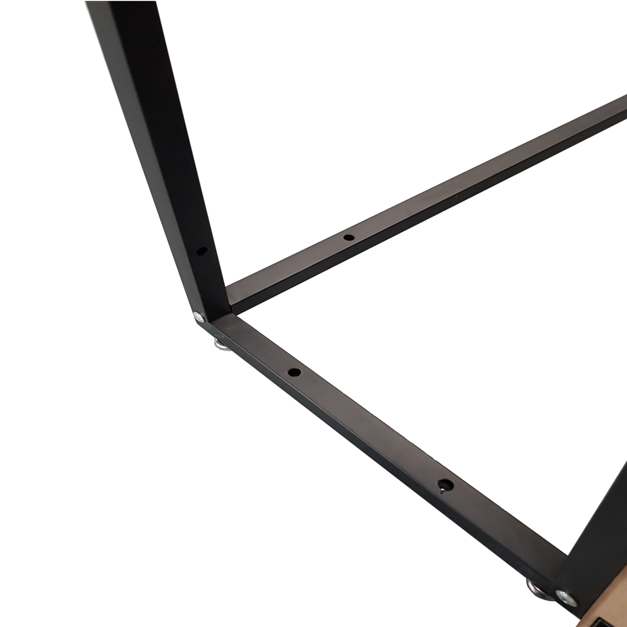 Free standing angled slatwall frame