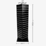 Black Slatwall Spinning Gondola 400mm W x 1800mm H