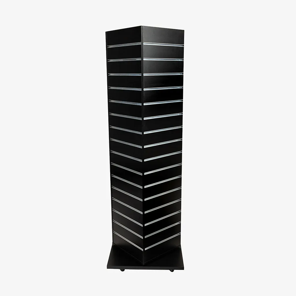 Black Slatwall Spinning Gondola 400mm W x 1800mm H