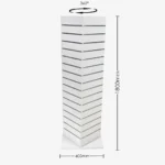 White Slatwall Spinning Gondola 400mm W x 1800mm H