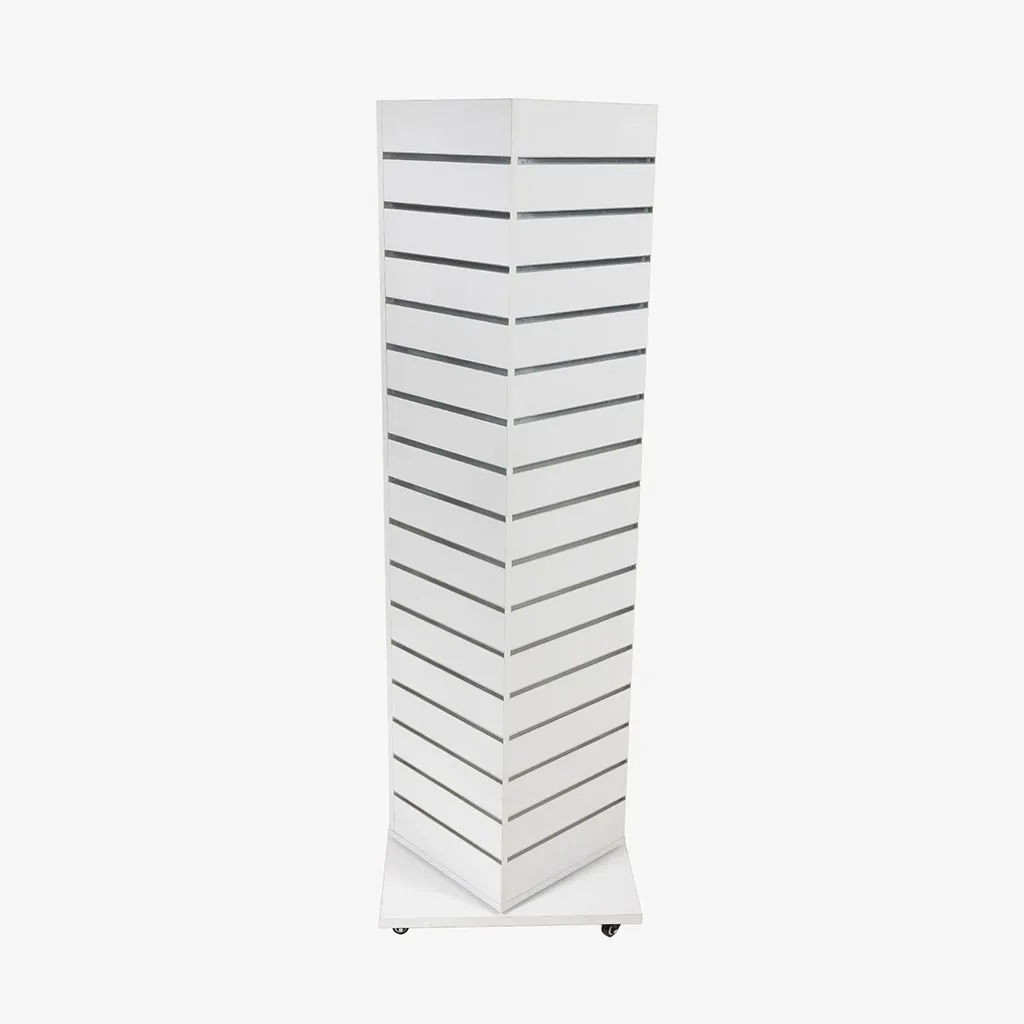 White Slatwall Spinning Gondola 400mm W x 1800mm H