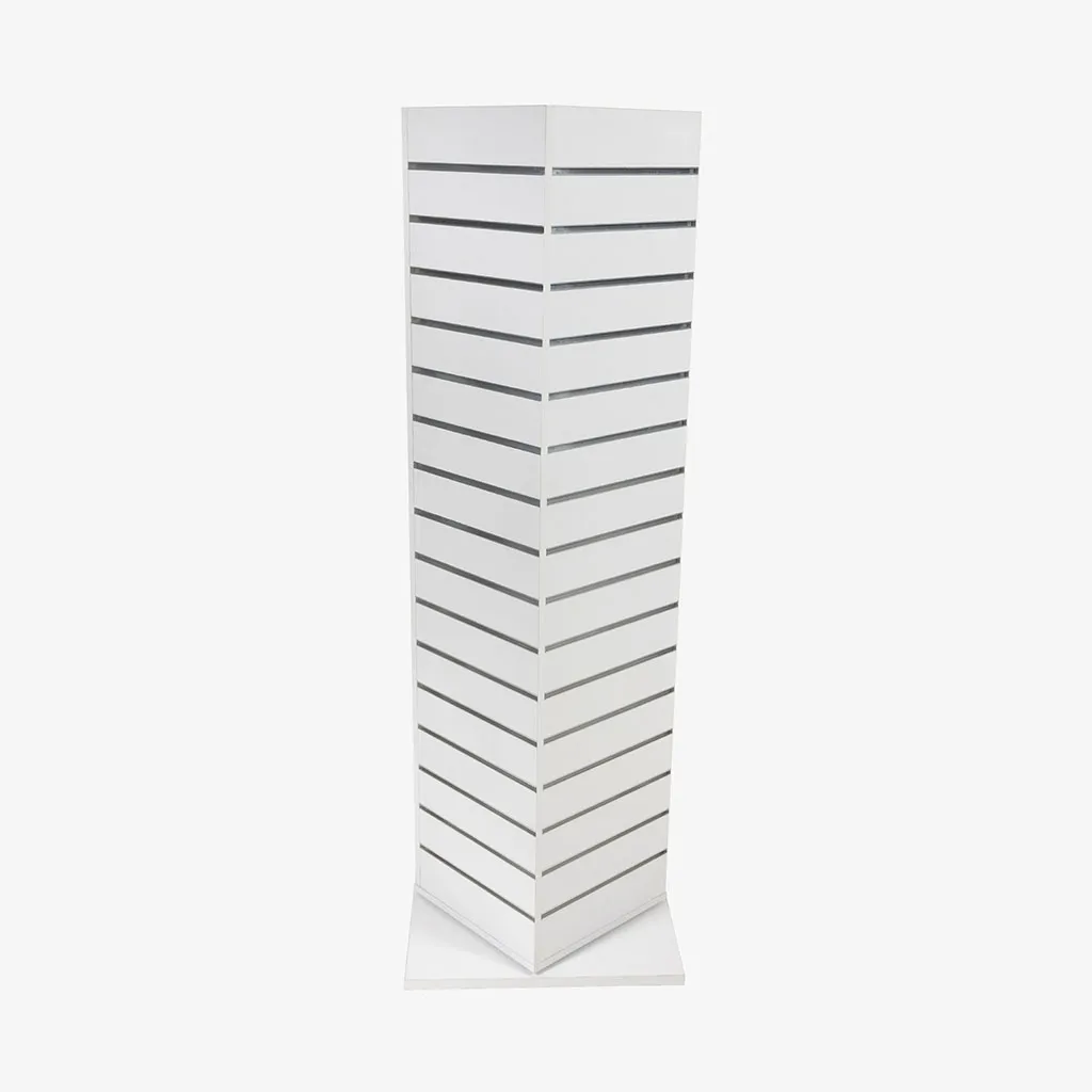 White Slatwall Spinning Gondola 400mm W x 1800mm H