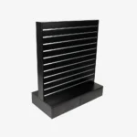 Black Double Sided Centre Bay Gondola with Silver Inserts and Drawers