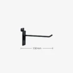 150mm Heavy Duty Black Slatwall Hook