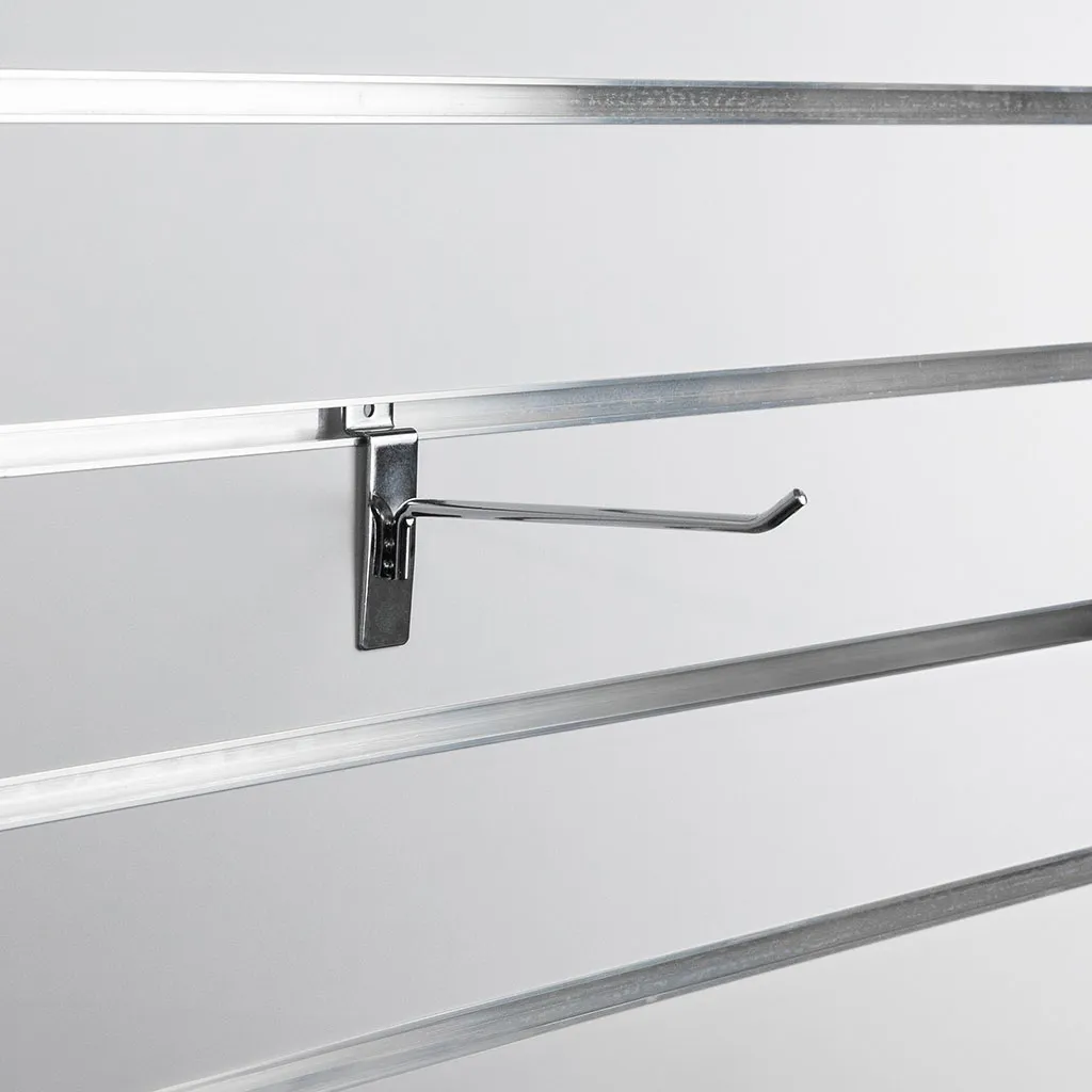 150mm Heavy Duty Chrome Slatwall Hook