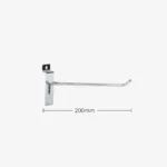 200mm Heavy Duty Chrome Slatwall Hook