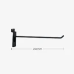 250mm Heavy Duty Black Slatwall Hook