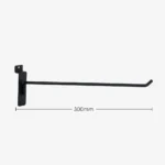 300mm Heavy Duty Black Slatwall Hook