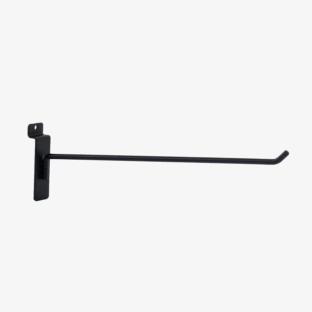 300mm Heavy Duty Black Slatwall Hook