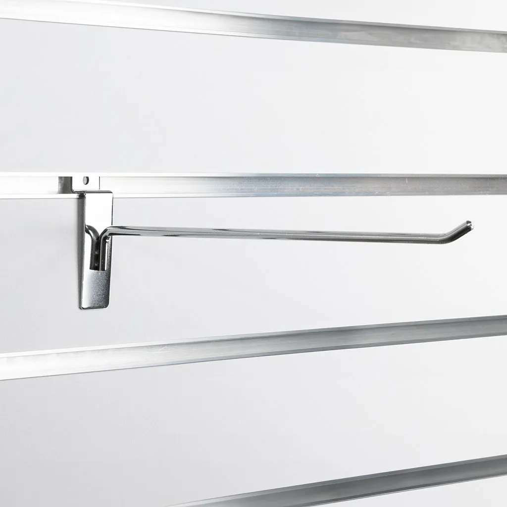 300mm Heavy Duty Chrome Slatwall Hook