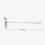 300mm Heavy Duty Chrome Slatwall Hook