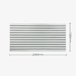 Light Grey Matte Landscape Horizontal Slatwall with Black Aluminium Inserts