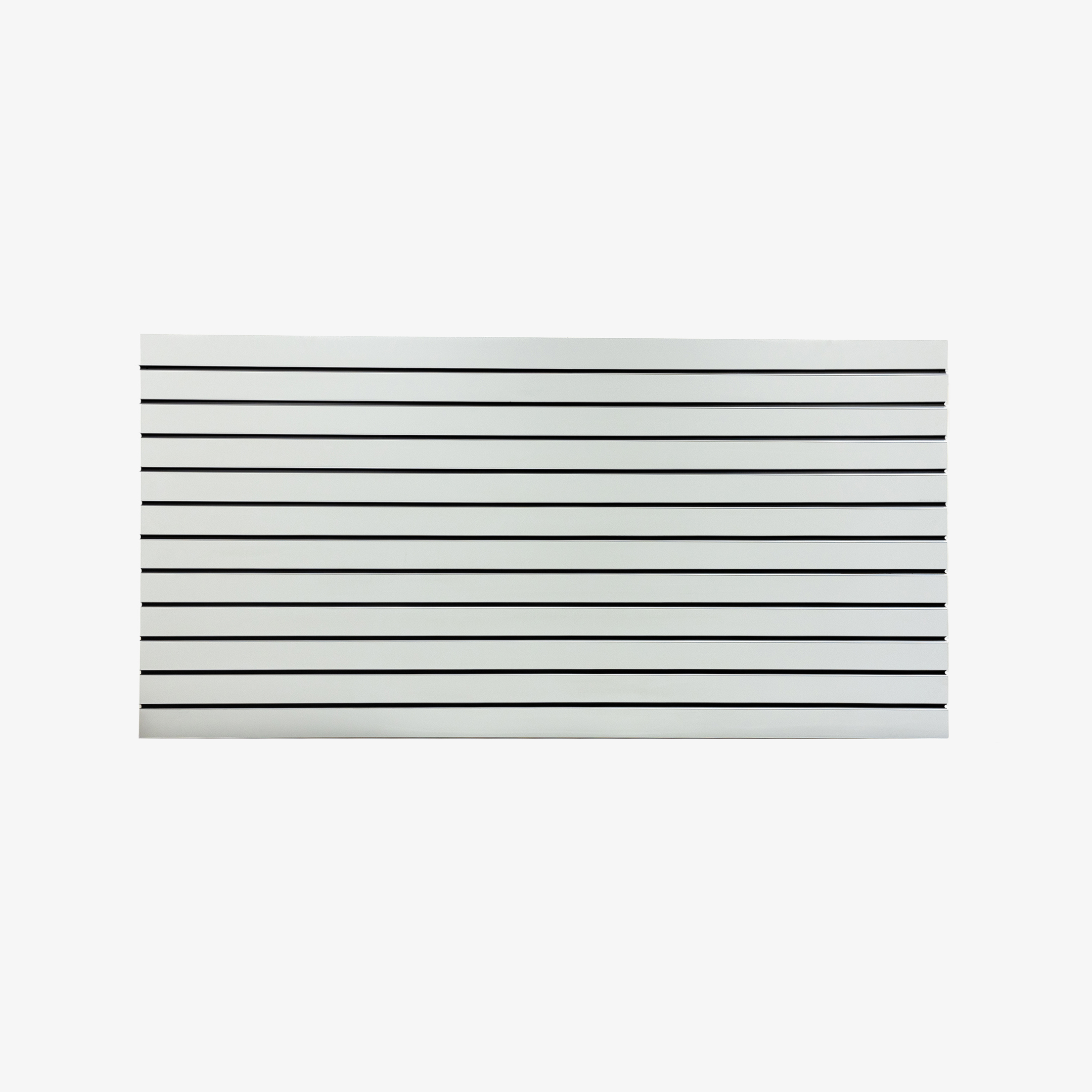 Light Grey Matte Landscape Horizontal Slatwall with Black Aluminium Inserts